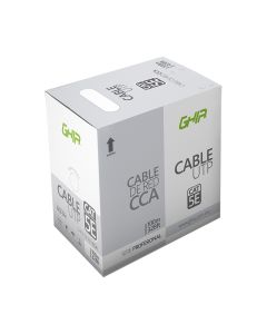 Bobina de Cable Ghia Cat5e Utp Calibre 24awg 100 Metros Color Gris Modelo GCB-044