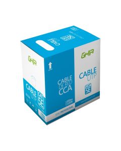 Bobina de Cable Ghia Cat5e Utp Calibre 24awg 100 Metros Color Blanco Modelo GCB-046