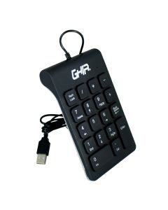 Teclado Ghia Numérico Slim Alámbrico USB Color Negro Modelo GAC-206A