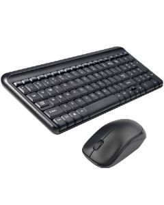 Kit Teclado y Mouse Quaroni Inalámbrico 2ghz Color Negro Modelo KIQ01