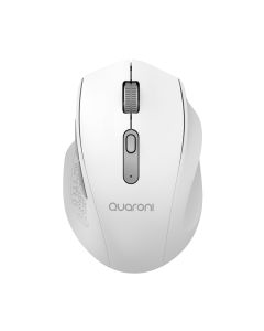 Mouse Inalámbrico Quaroni Ergonomico 2400 DPI Blanco Modelo MICTB1