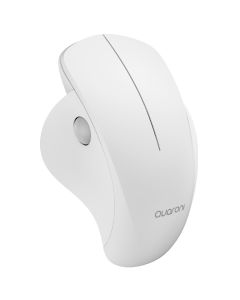 Mouse Inalámbrico Quaroni Ergonomico Scroll lateral 1200Dpi Color blanco Modelo MICOB1