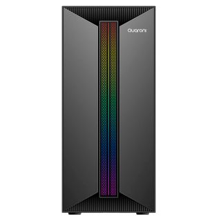 Gabinete Micro Torre Quaroni Micro ATX MINI ITX RGB Color Negro Modelo QCMT-09