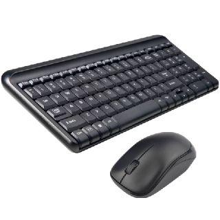 Kit Teclado y Mouse Quaroni Inalámbrico 2ghz Color Negro Modelo KIQ01
