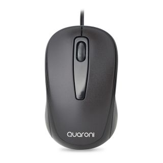 Mouse Quaroni Óptico Alámbrico 1200 Dpi Color Negro Modelo MAQ02N