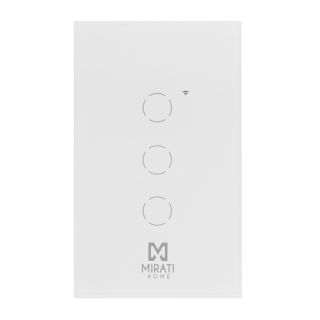 Apagador Inteligente Mirati De Pared WiFi Bluetooth 3 Apagadores Touch Modelo M3SI2