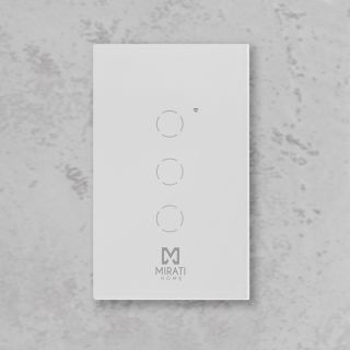  Apagador Inteligente Mirati De Pared WiFi Bluetooth 3 Apagadores Touch Modelo M3SI2
