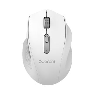 Mouse Inalámbrico Quaroni Ergonomico 2400 DPI Blanco Modelo MICTB1