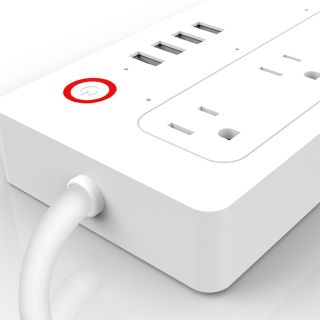 Multicontacto Inteligente Mirati 4 Socket 4 USB Wifi 2.4 GHZ Color Blanco Modelo MCUS1