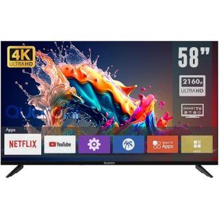 Televisión Smart Netflix 4K 58” pulgadas Quaroni - vista frontal

