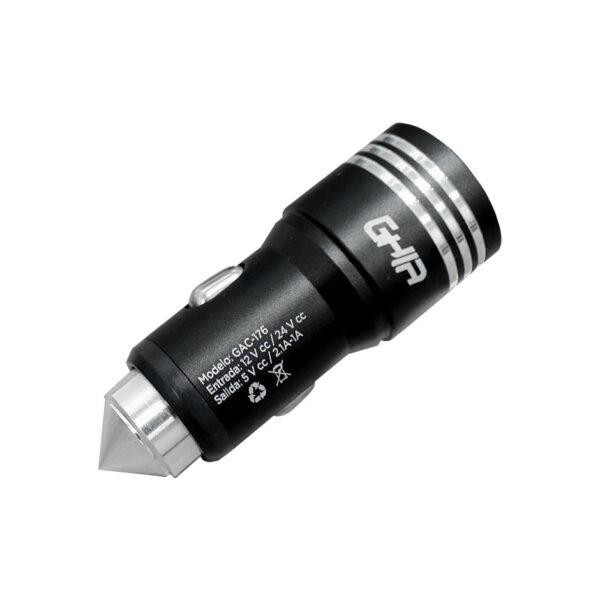 Cargador Ghia Para Auto 2 Puertos USB Modelo GAC-176