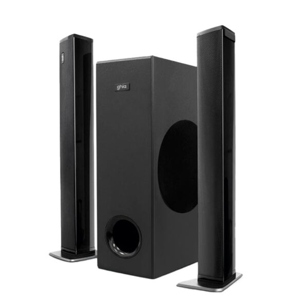 Barra de Sonido Ghia Detachable 2.1 Canales Bluetooth USB HDMI ARC Auxiliar Óptico 100W RMS Modelo GSB-014